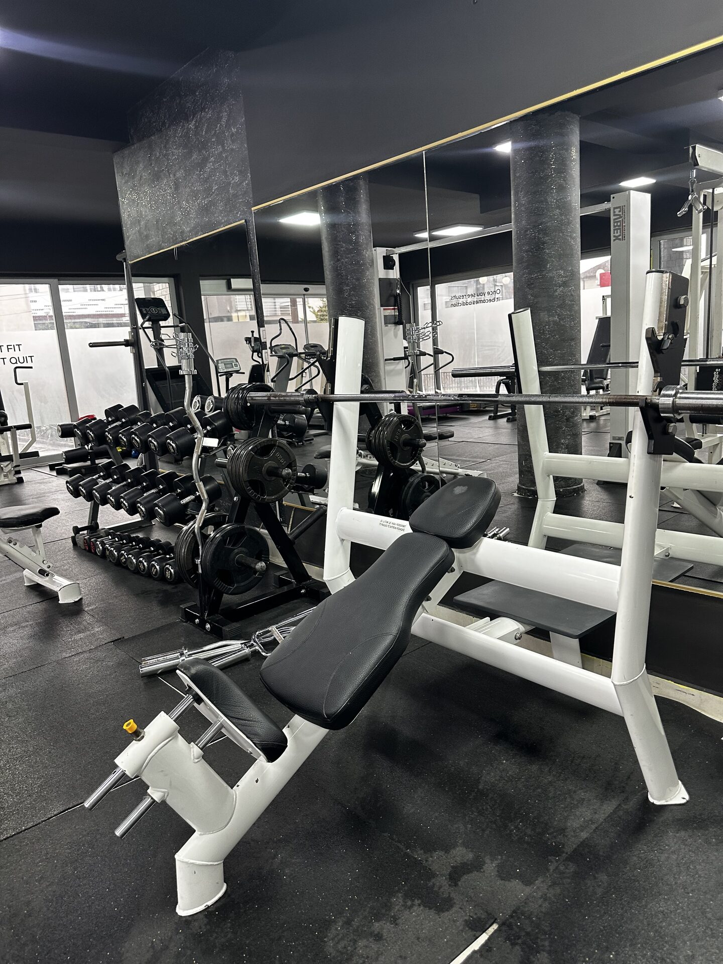 Training stations in the main hall