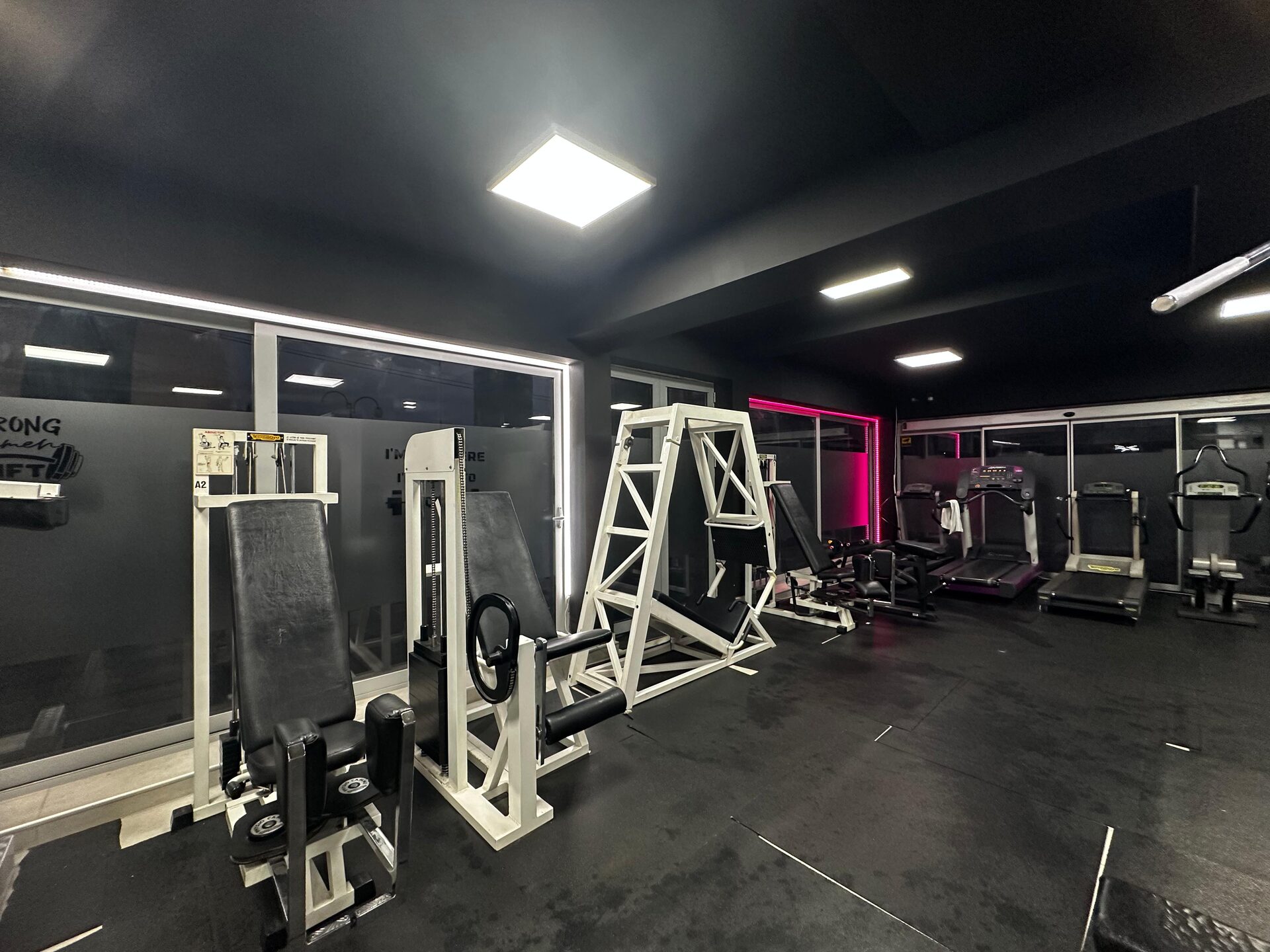 Strength machines in the main hall