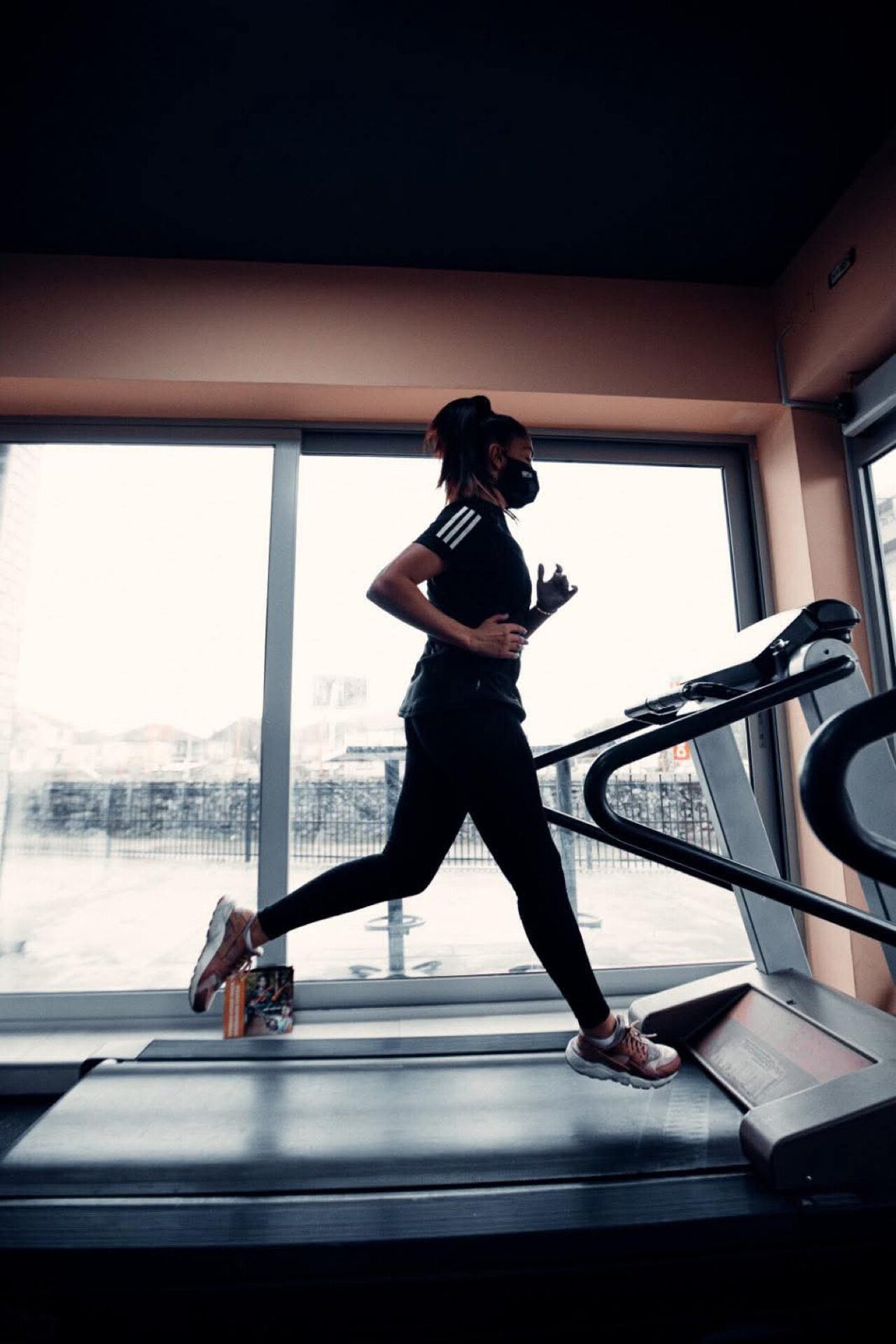 Running on the treadmill at Lake Fit